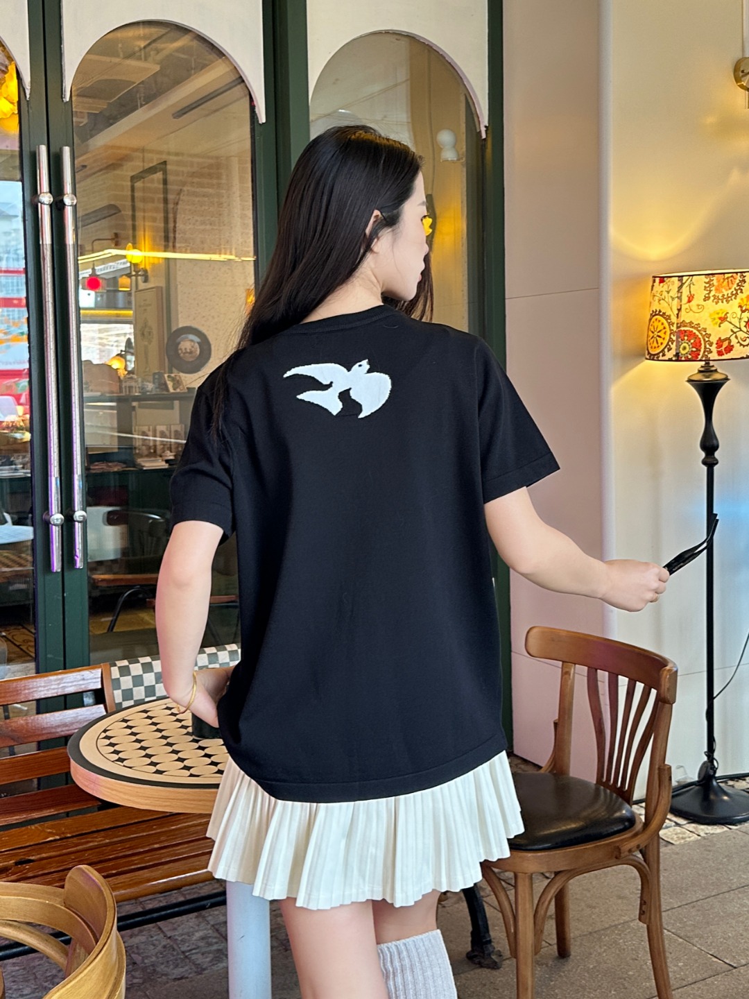 LOUIS VUITTON Letter Black Red Short Sleeve T-Shirt