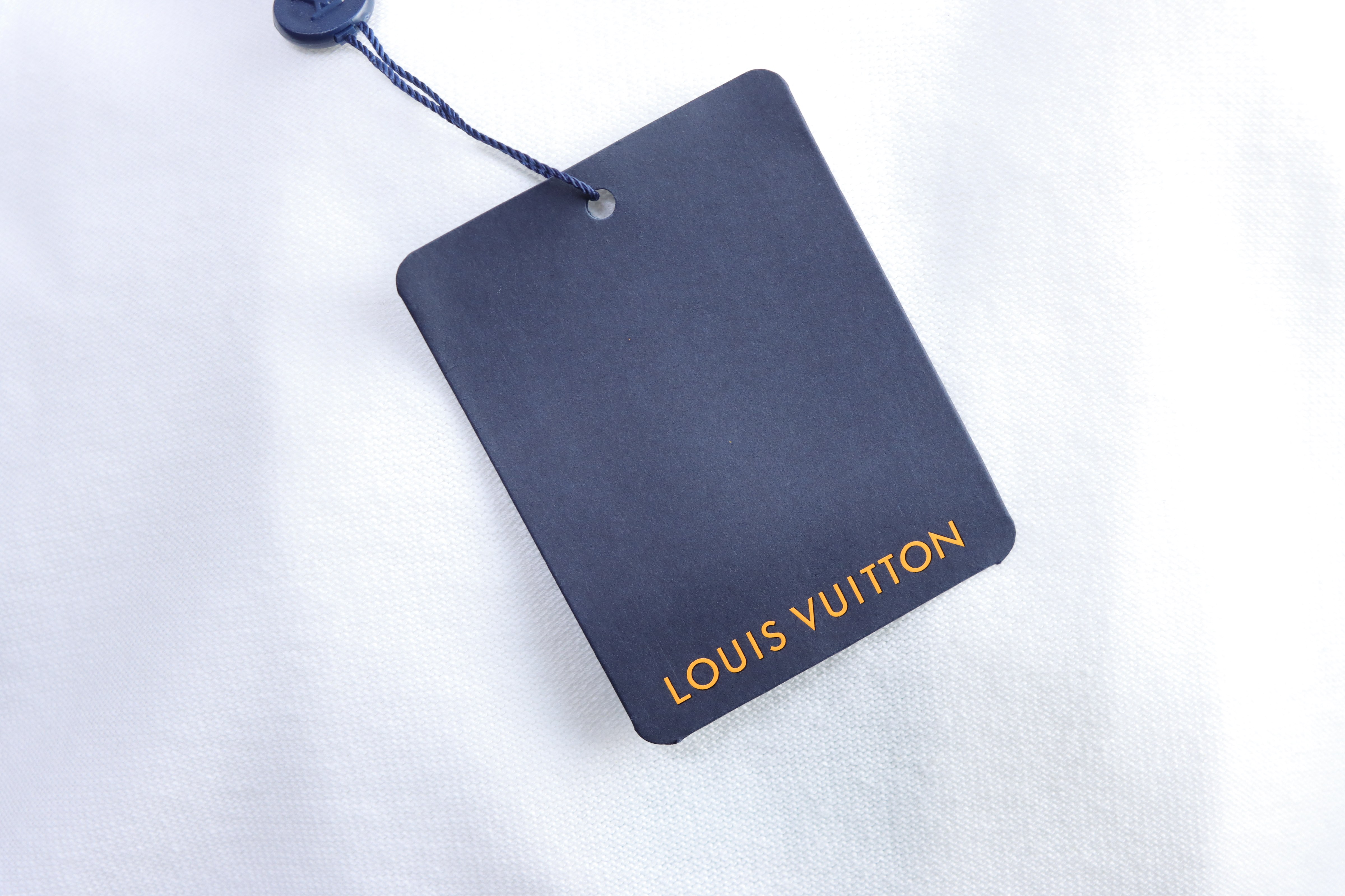 LOUIS VUITTON Letter Checkerboard Hem Short Sleeve T-Shirt