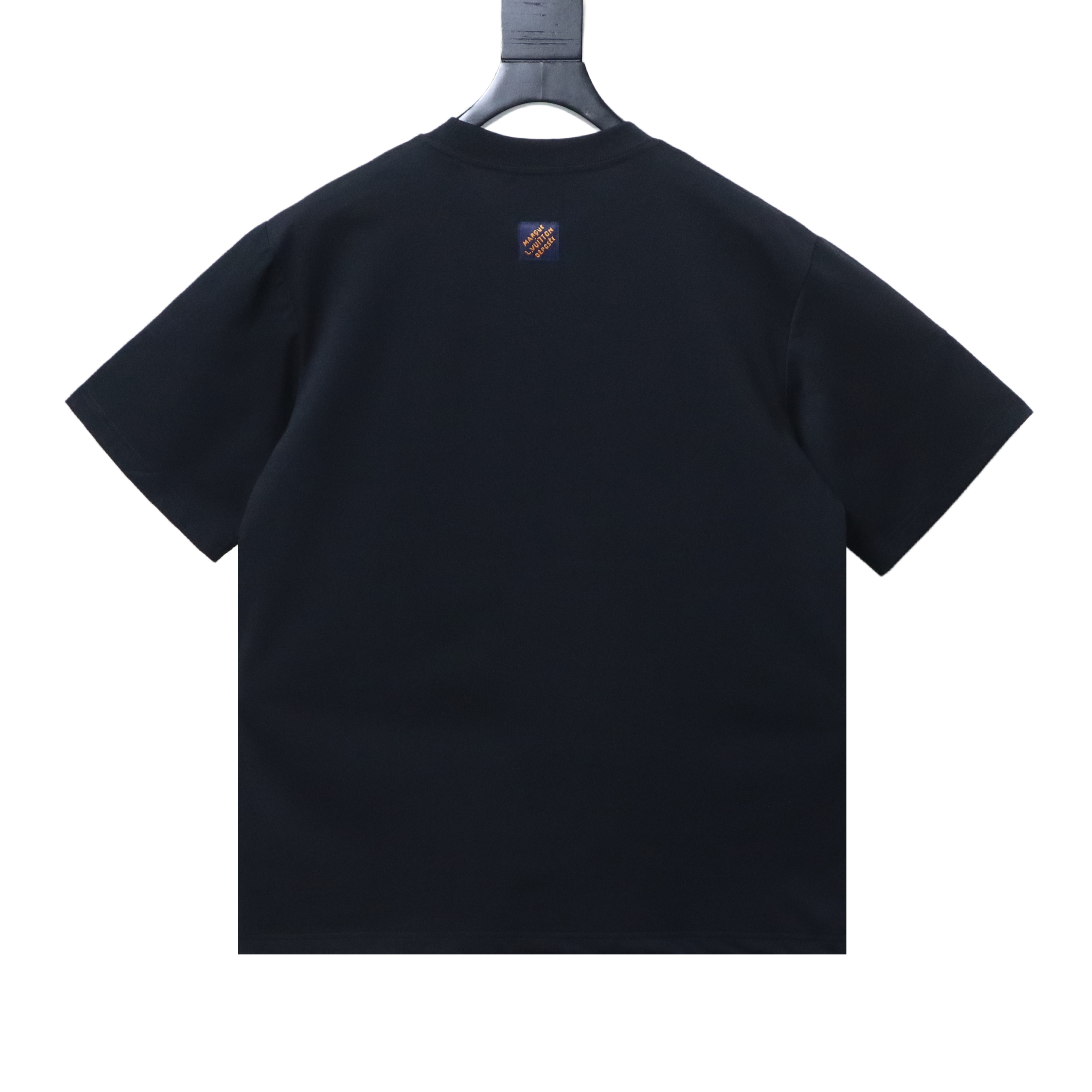 LOUIS VUITTON Letter Embroidery Black White Short Sleeve T-Shirt