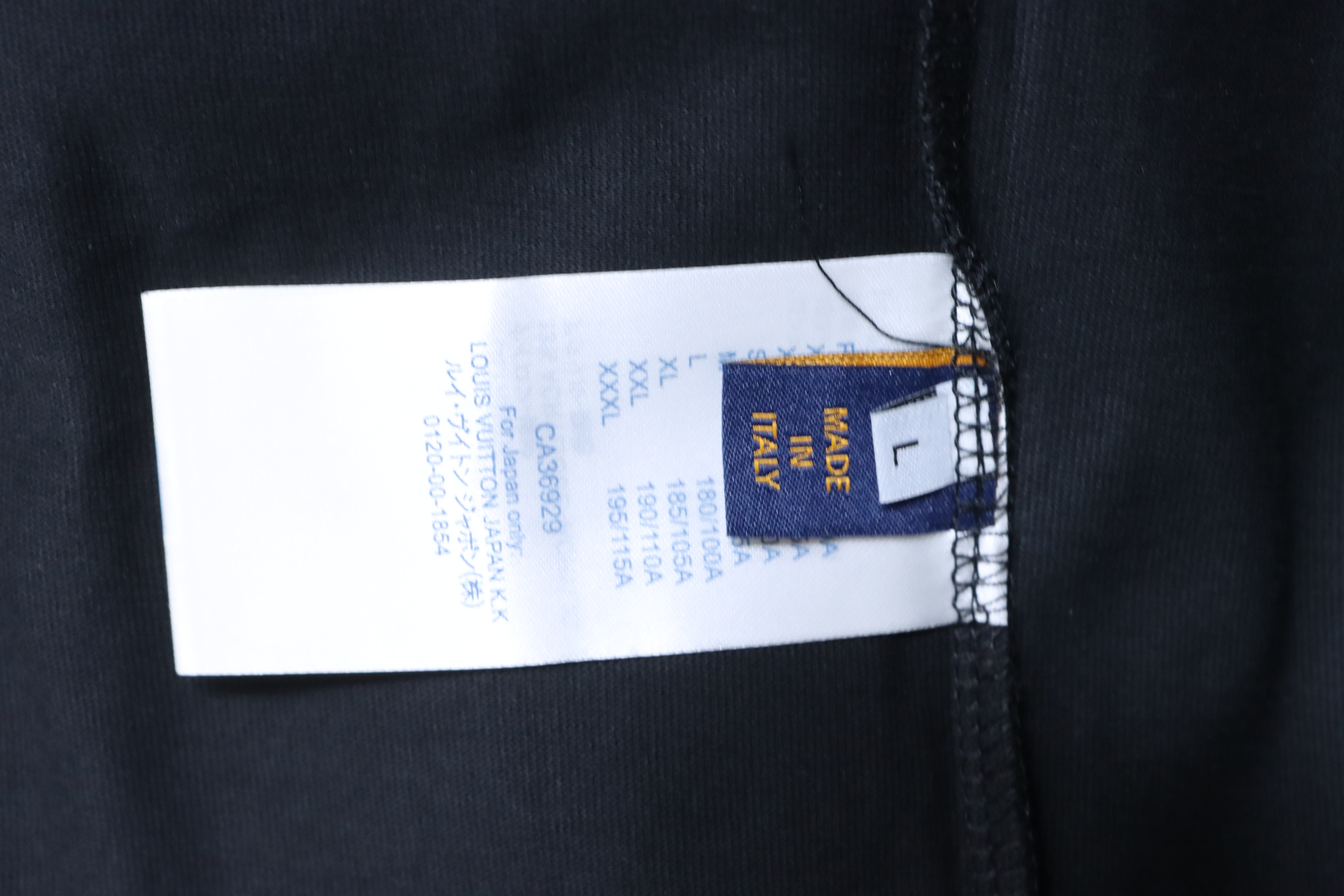 LOUIS VUITTON Letter Embroidery Logo Black White Short Sleeve T-Shirt