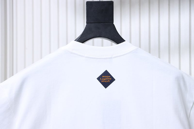 LOUIS VUITTON Letter Embroidery Logo Short Sleeve T-Shirt Style 1