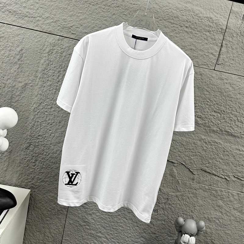 LOUIS VUITTON Letter Embroidery Print Short Sleeve T-Shirt