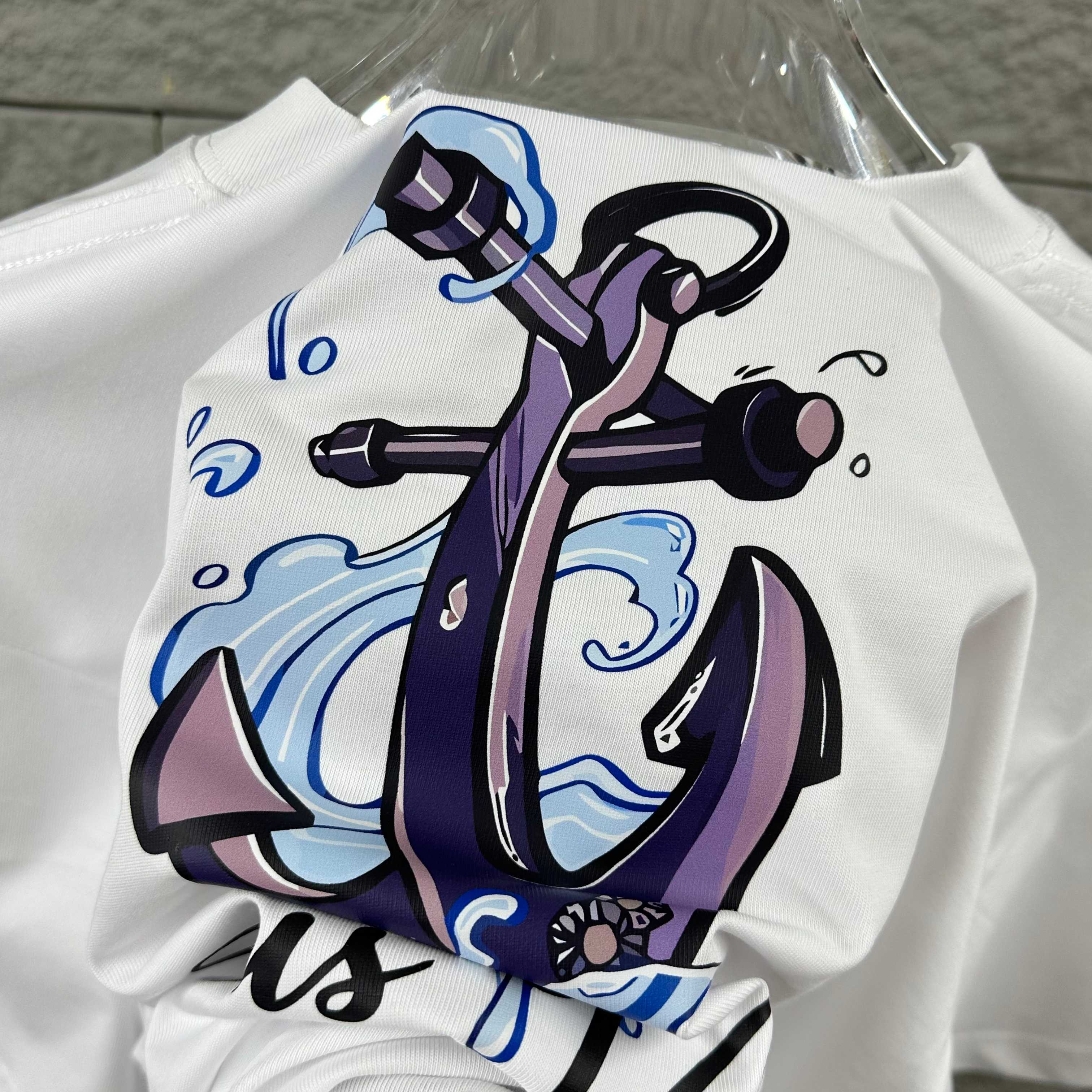 LOUIS VUITTON Letter Embroidery Print Short Sleeve T-Shirt