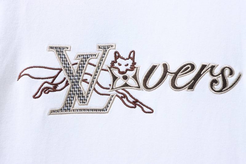 LOUIS VUITTON Letter Embroidery Short Sleeve T-Shirt