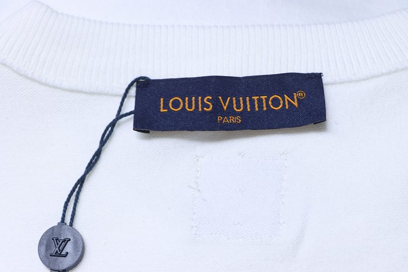 LOUIS VUITTON Letter Embroidery Short Sleeve T-Shirt