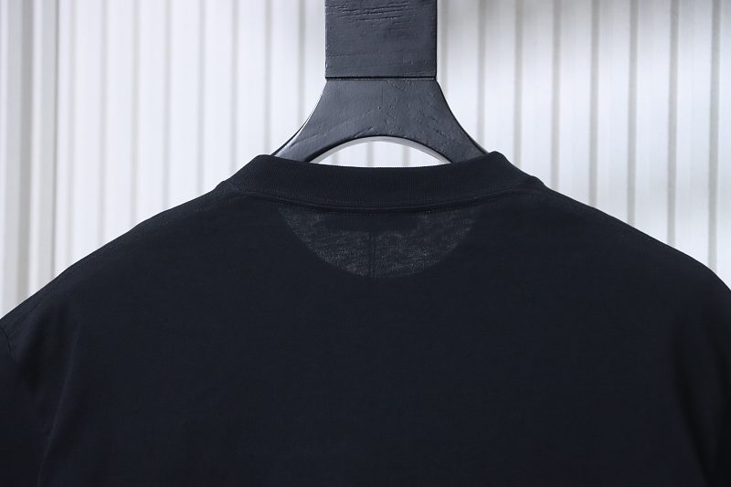 LOUIS VUITTON Letter Graffiti Hand-Drawn Black Short Sleeve T-Shirt
