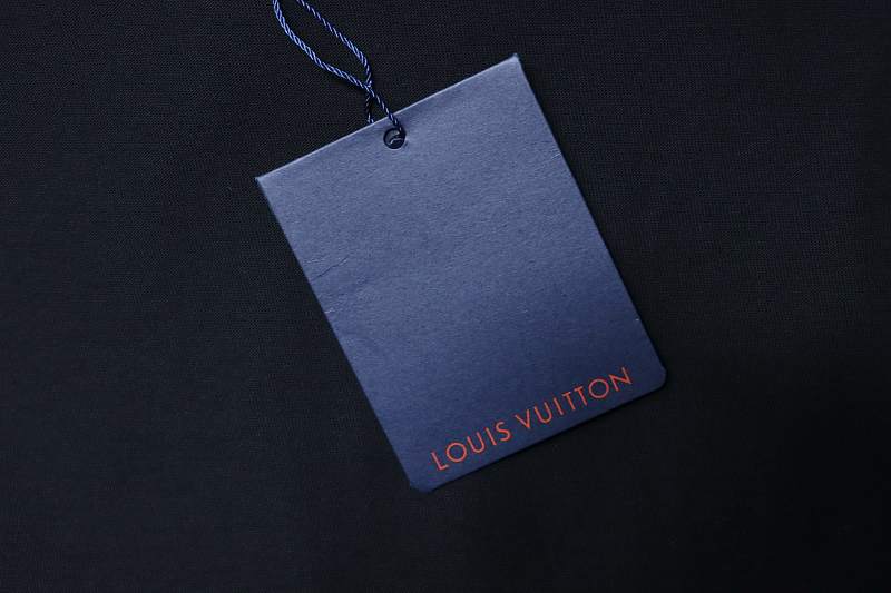 LOUIS VUITTON Letter Graffiti Hand-Drawn Black Short Sleeve T-Shirt
