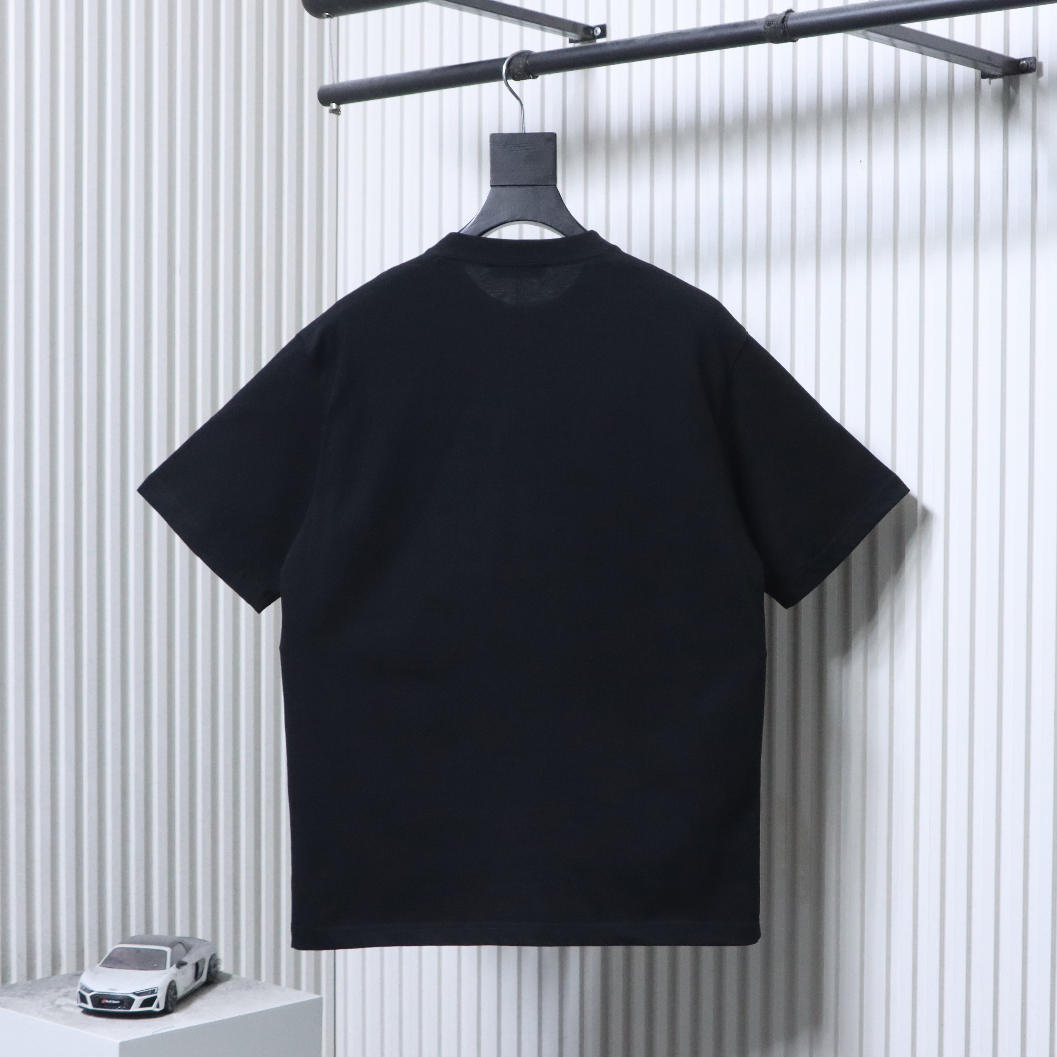 LOUIS VUITTON Letter Graffiti Hand-Drawn Black Short Sleeve T-Shirt