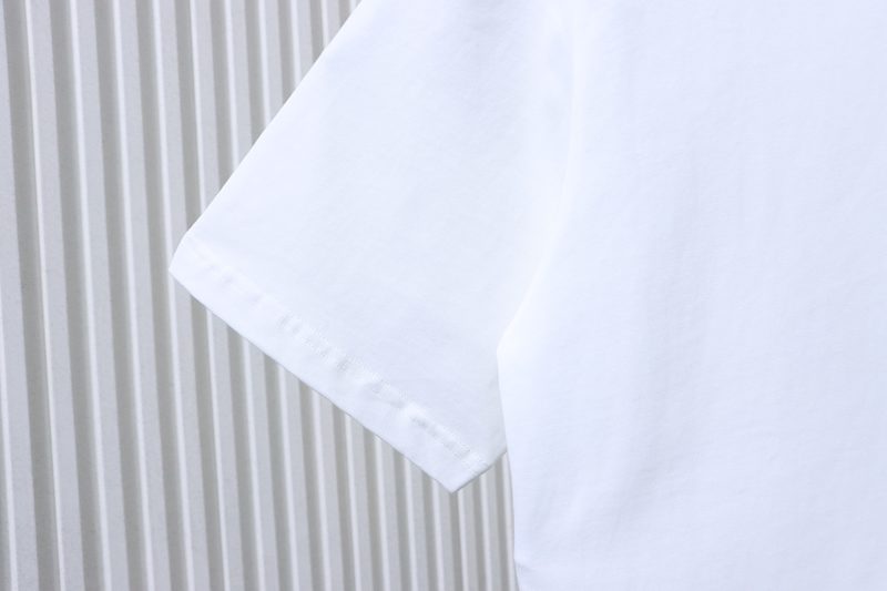 LOUIS VUITTON Letter Graffiti Hand-Drawn White Short Sleeve T-Shirt