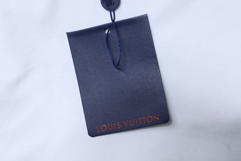 LOUIS VUITTON Letter Graffiti Hand-Drawn White Short Sleeve T-Shirt