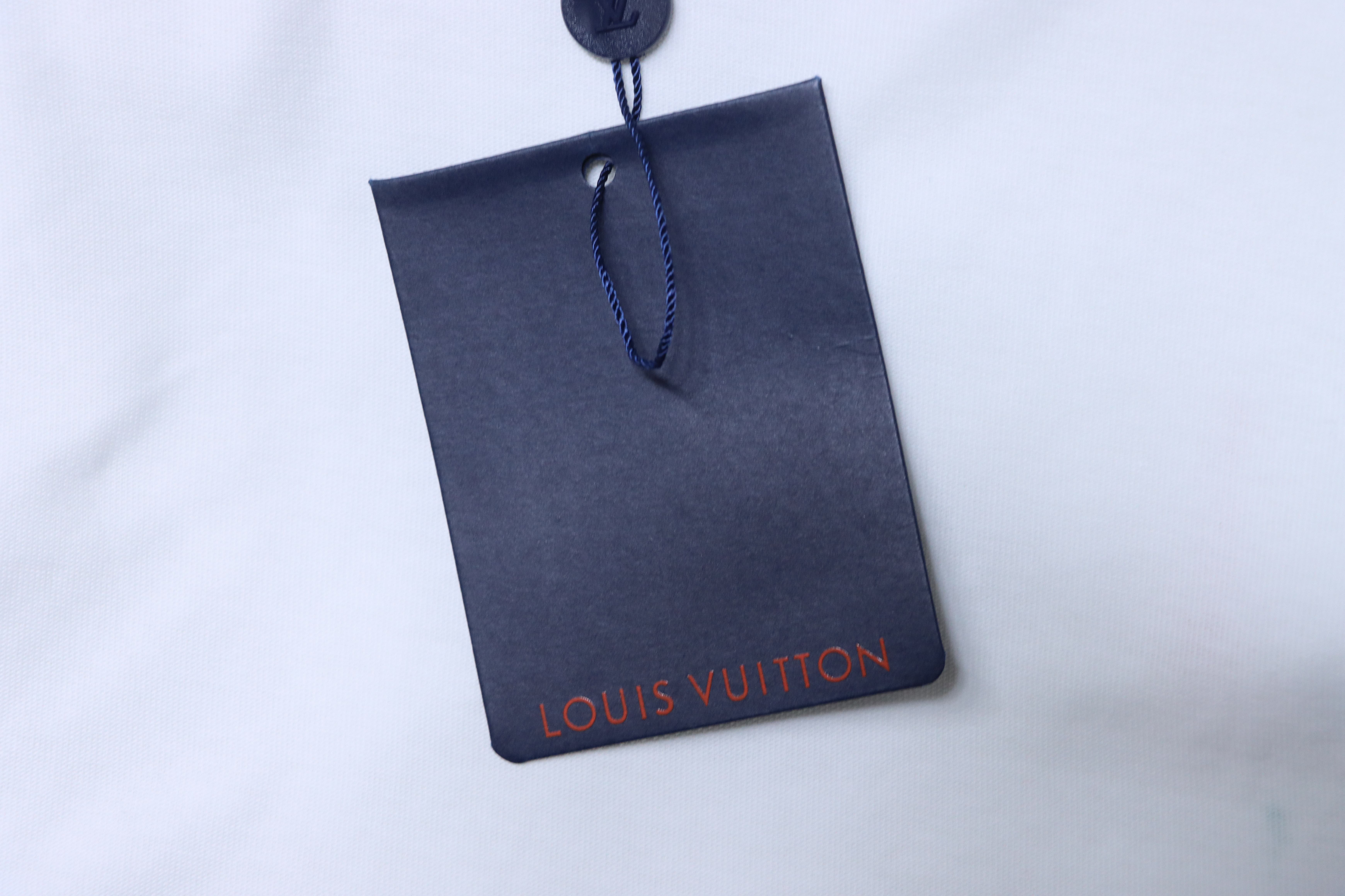 LOUIS VUITTON Letter Graffiti Hand-Drawn White Short Sleeve T-Shirt