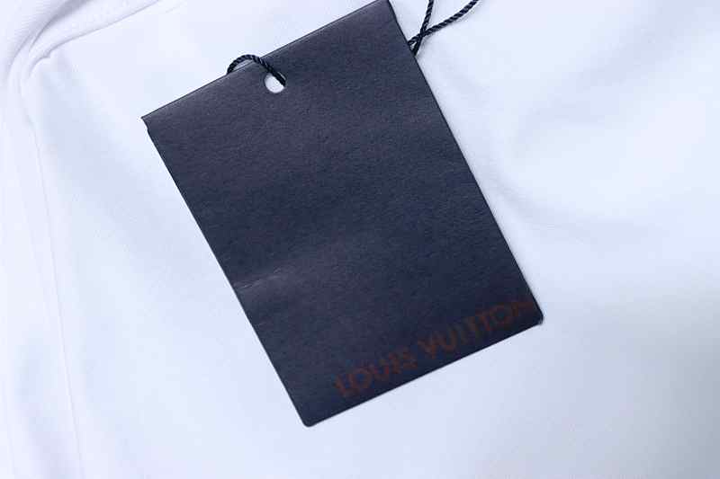LOUIS VUITTON Letter Hem Embroidery Denim Short Sleeve T-Shirt