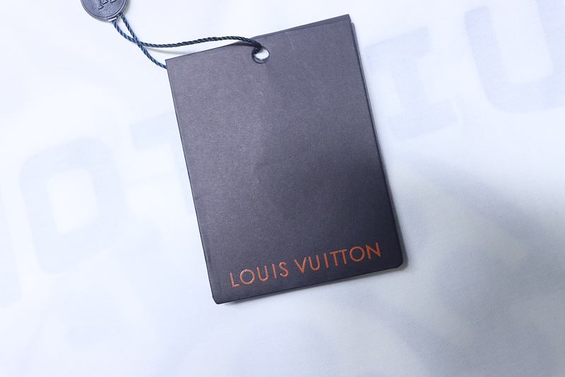 LOUIS VUITTON Letter Monogram Chest Logo Black White Short Sleeve T-Shirt