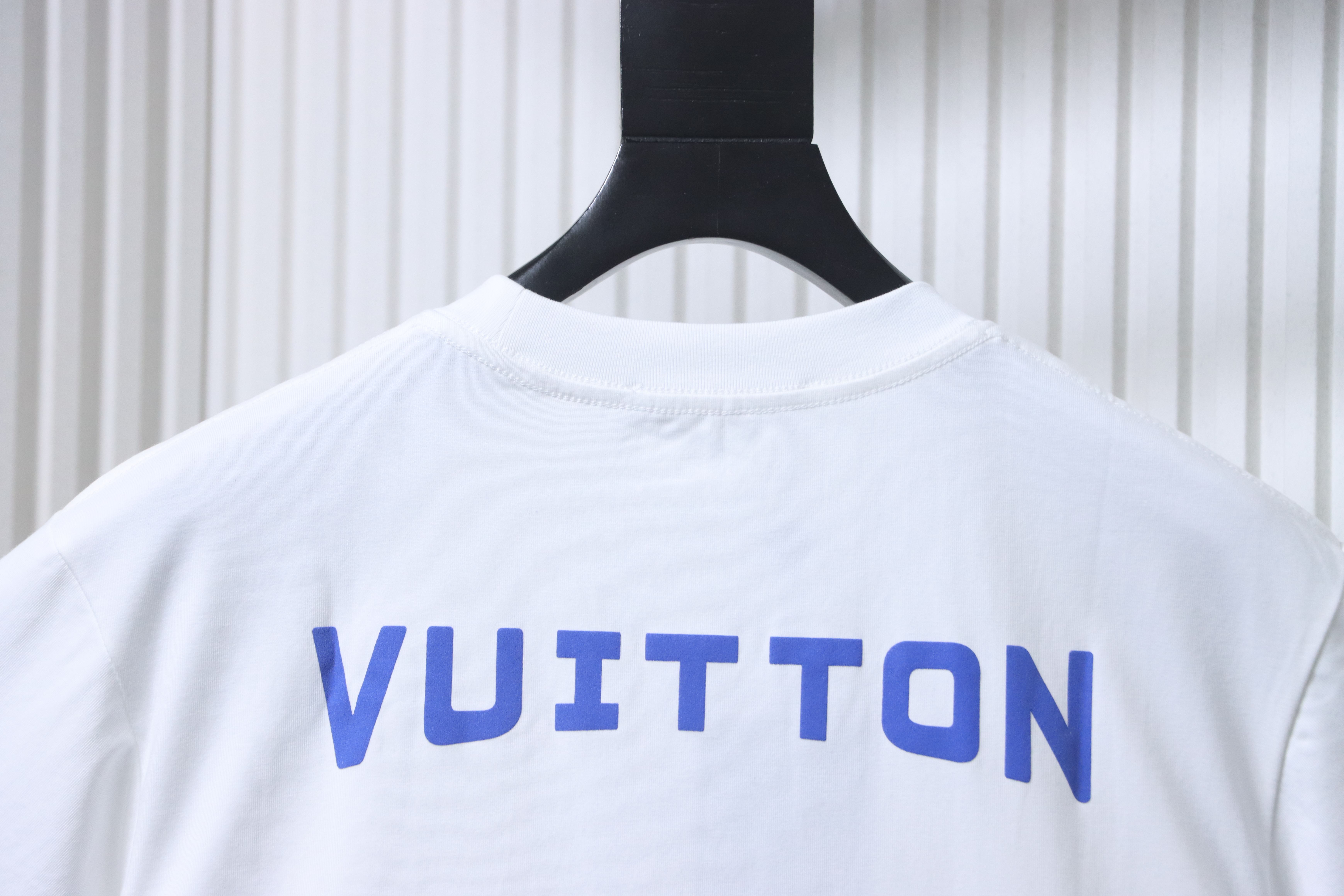 LOUIS VUITTON Letter Monogram Chest Logo Black White Short Sleeve T-Shirt
