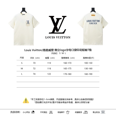 LOUIS VUITTON Letter Print Logo Short Sleeve T-Shirt 02