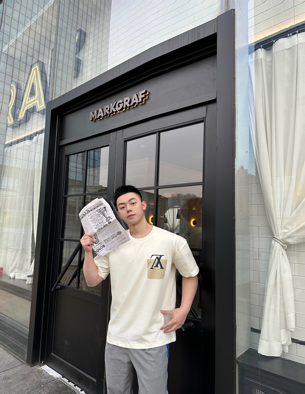 LOUIS VUITTON Letter Print Logo Short Sleeve T-Shirt