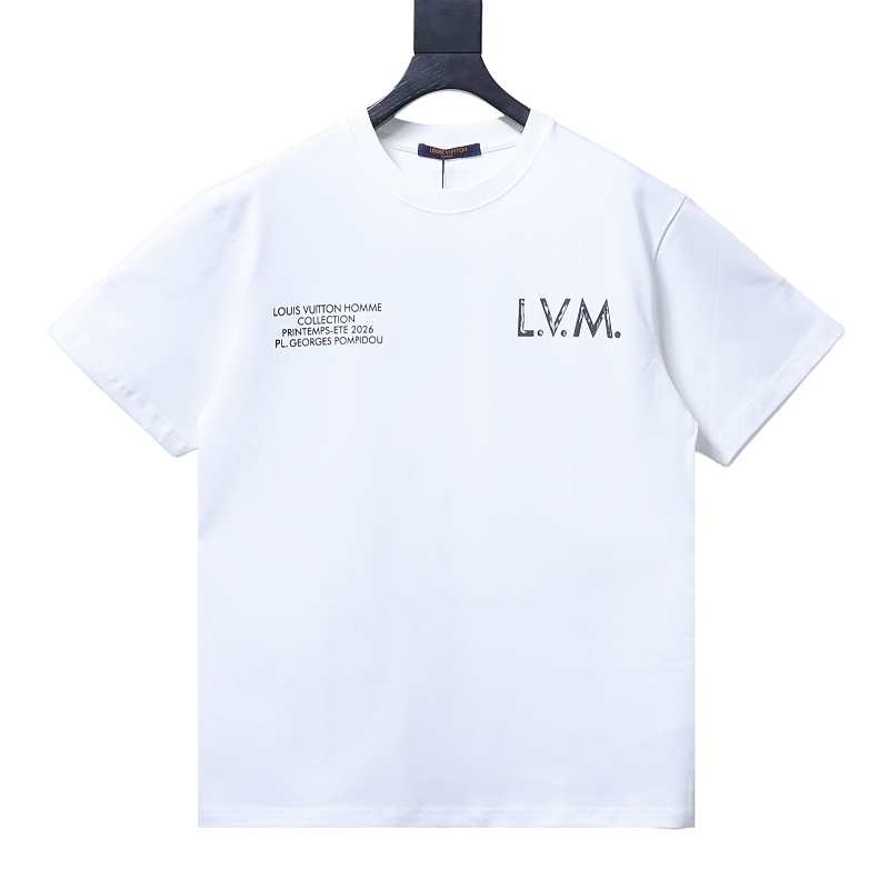 LOUIS VUITTON Letter Print Short Sleeve T-Shirt