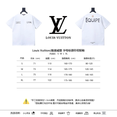 LOUIS VUITTON Letter Print Short Sleeve T-Shirt 02