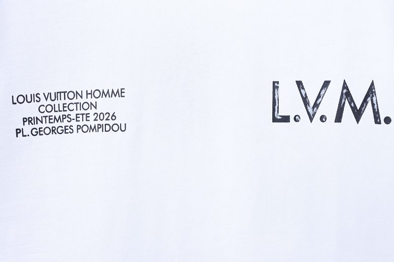 LOUIS VUITTON Letter Print Short Sleeve T-Shirt