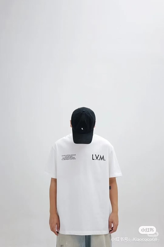 LOUIS VUITTON Letter Print Short Sleeve T-Shirt
