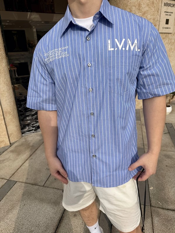 LOUIS VUITTON Letter Short Sleeve Shirt