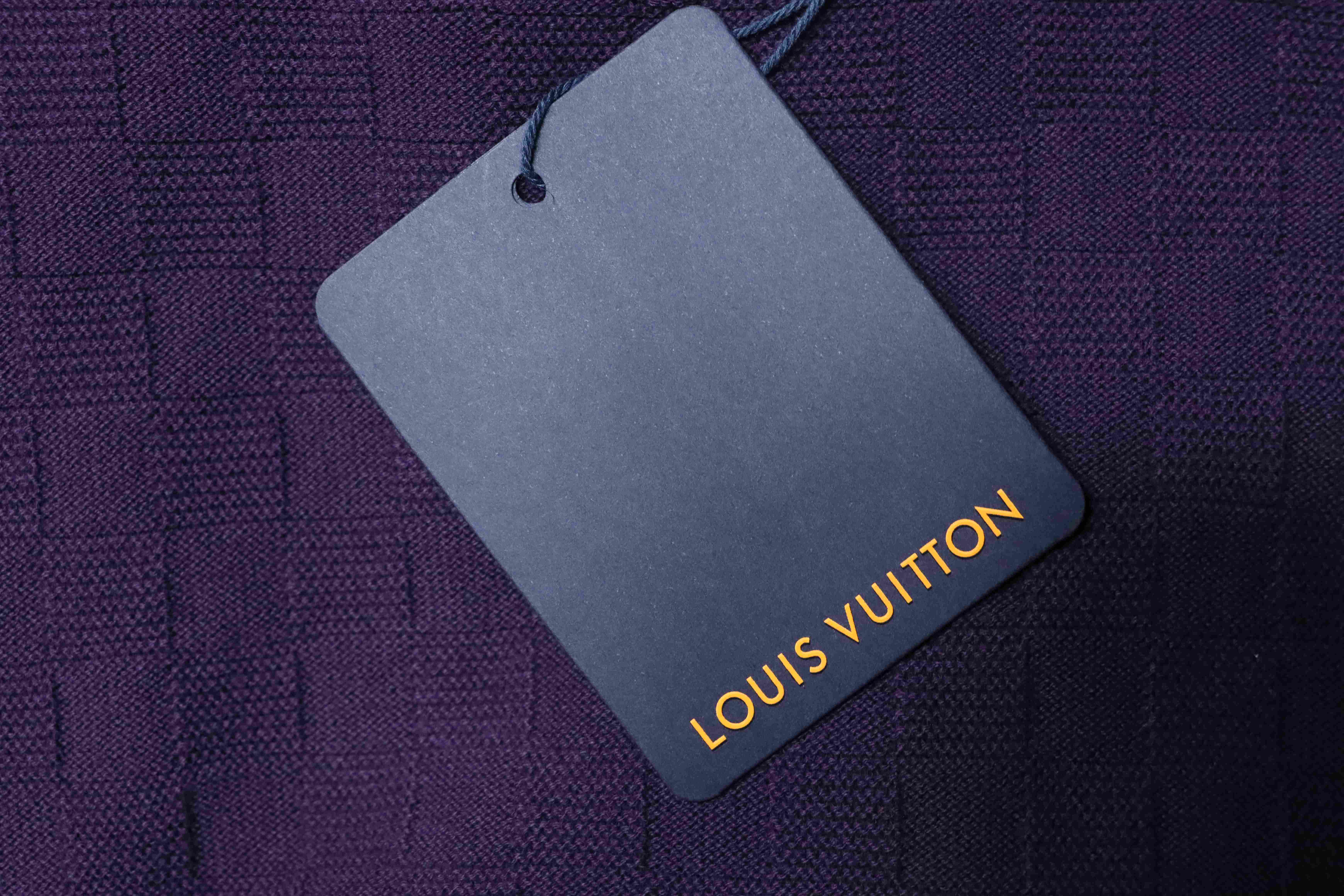 LOUIS VUITTON Letter Tonal Pattern Embroidery Short Sleeve T-Shirt