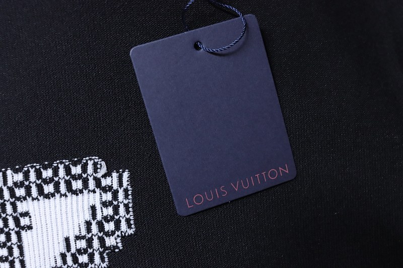 LOUIS VUITTON Logo Black Short Sleeve T-Shirt