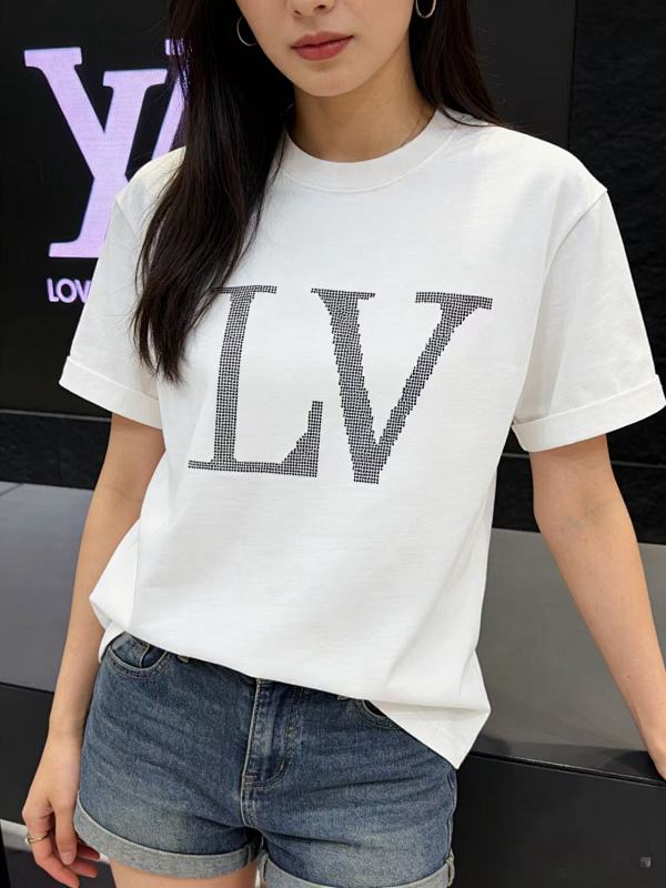 LOUIS VUITTON Logo Short Sleeve T-Shirt Style 2
