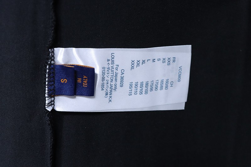 LOUIS VUITTON Monogram Embroidery Line Logo Short Sleeve T-Shirt Style 1