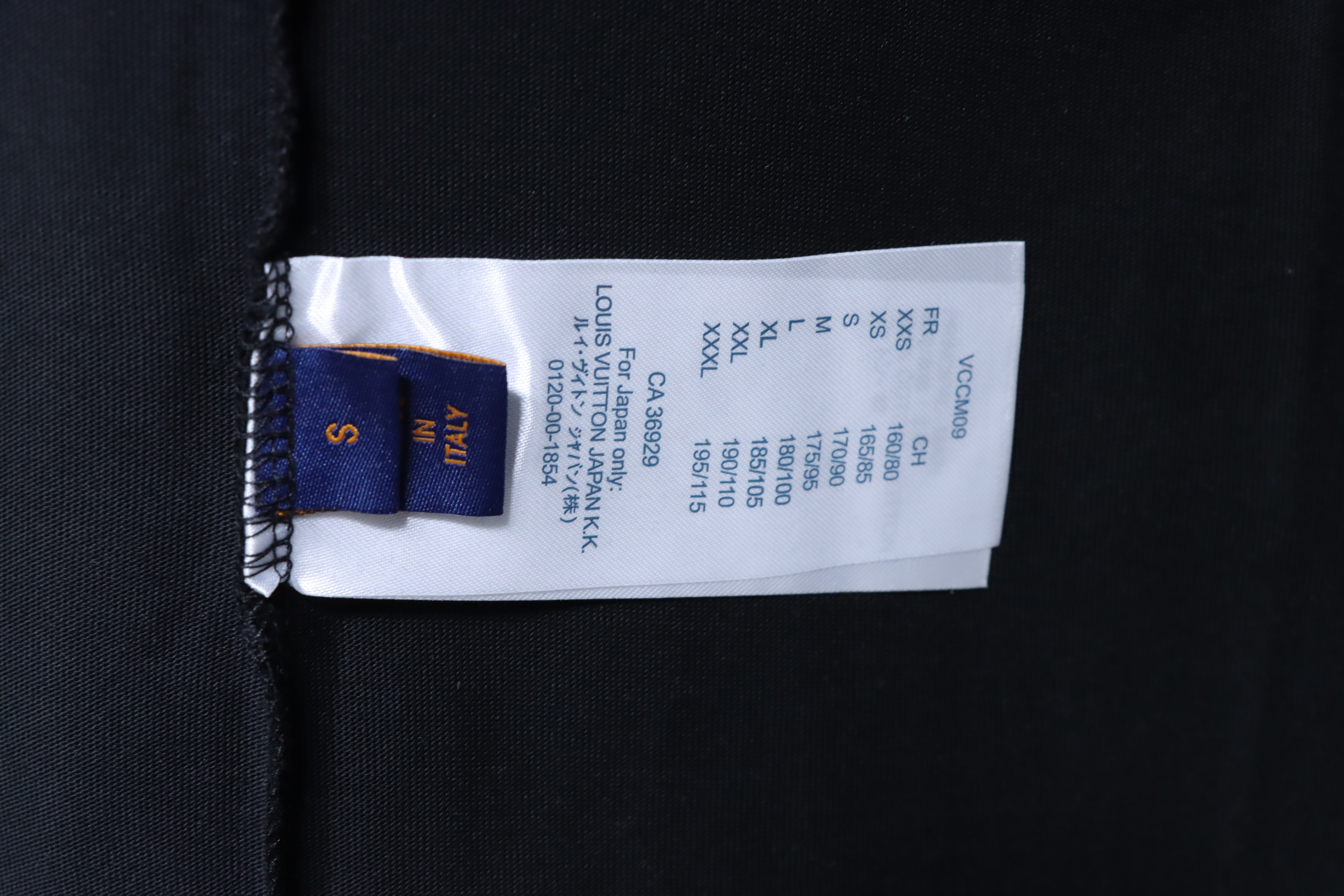 LOUIS VUITTON Monogram Embroidery Line Logo Short Sleeve T-Shirt Style 1