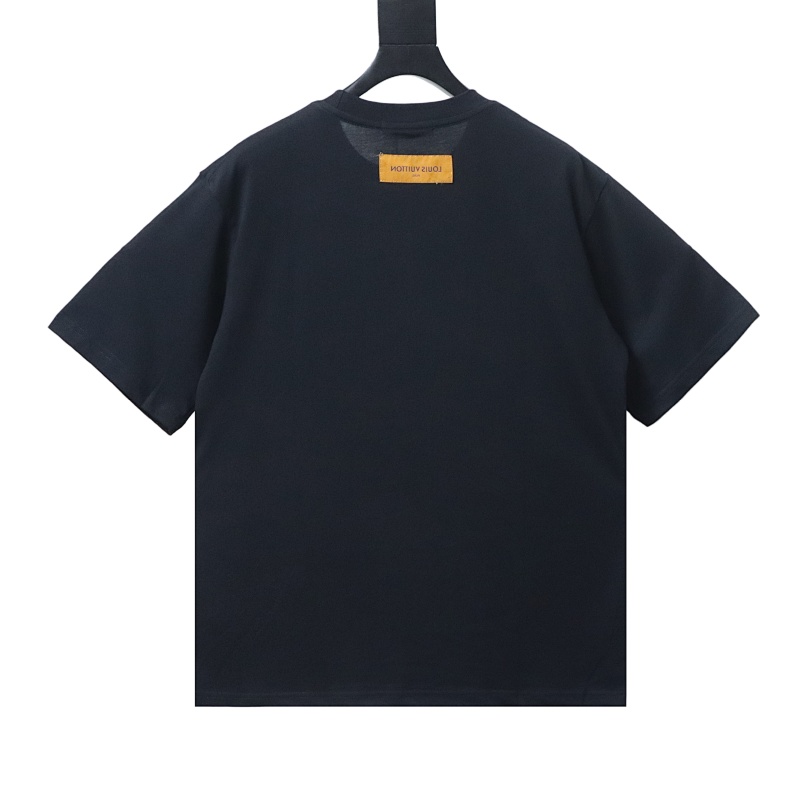 LOUIS VUITTON Monogram Embroidery White Short Sleeve T-Shirt
