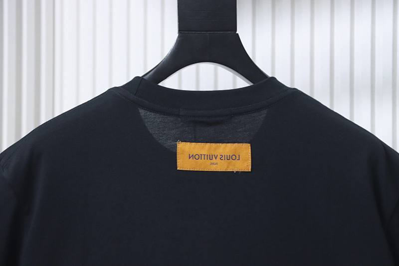 LOUIS VUITTON Monogram Embroidery White Short Sleeve T-Shirt