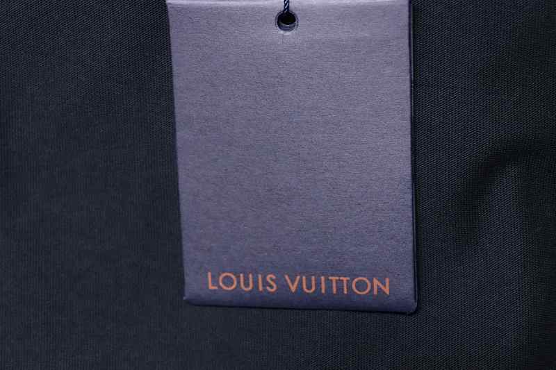 LOUIS VUITTON Monogram Embroidery White Short Sleeve T-Shirt