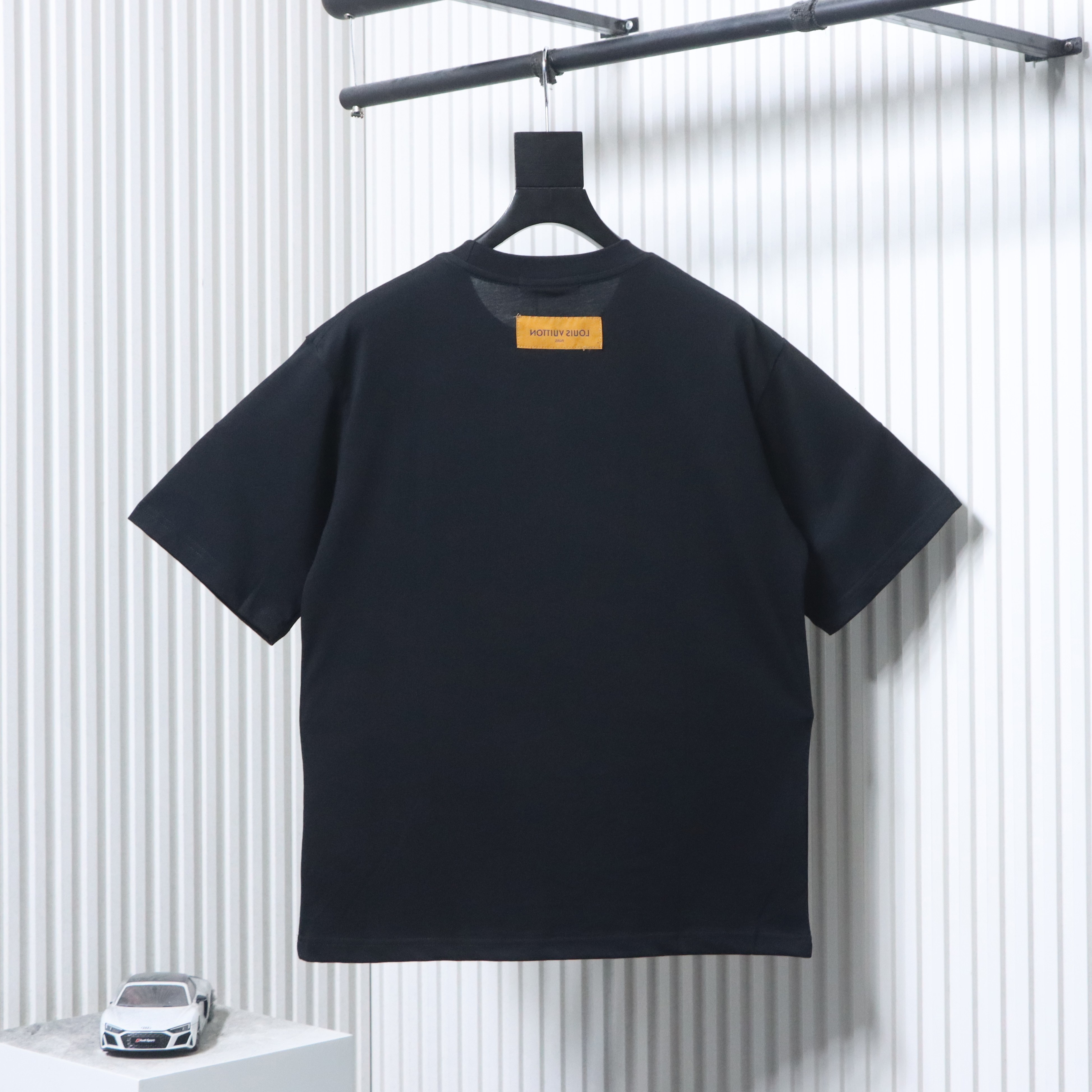 LOUIS VUITTON Monogram Embroidery White Short Sleeve T-Shirt