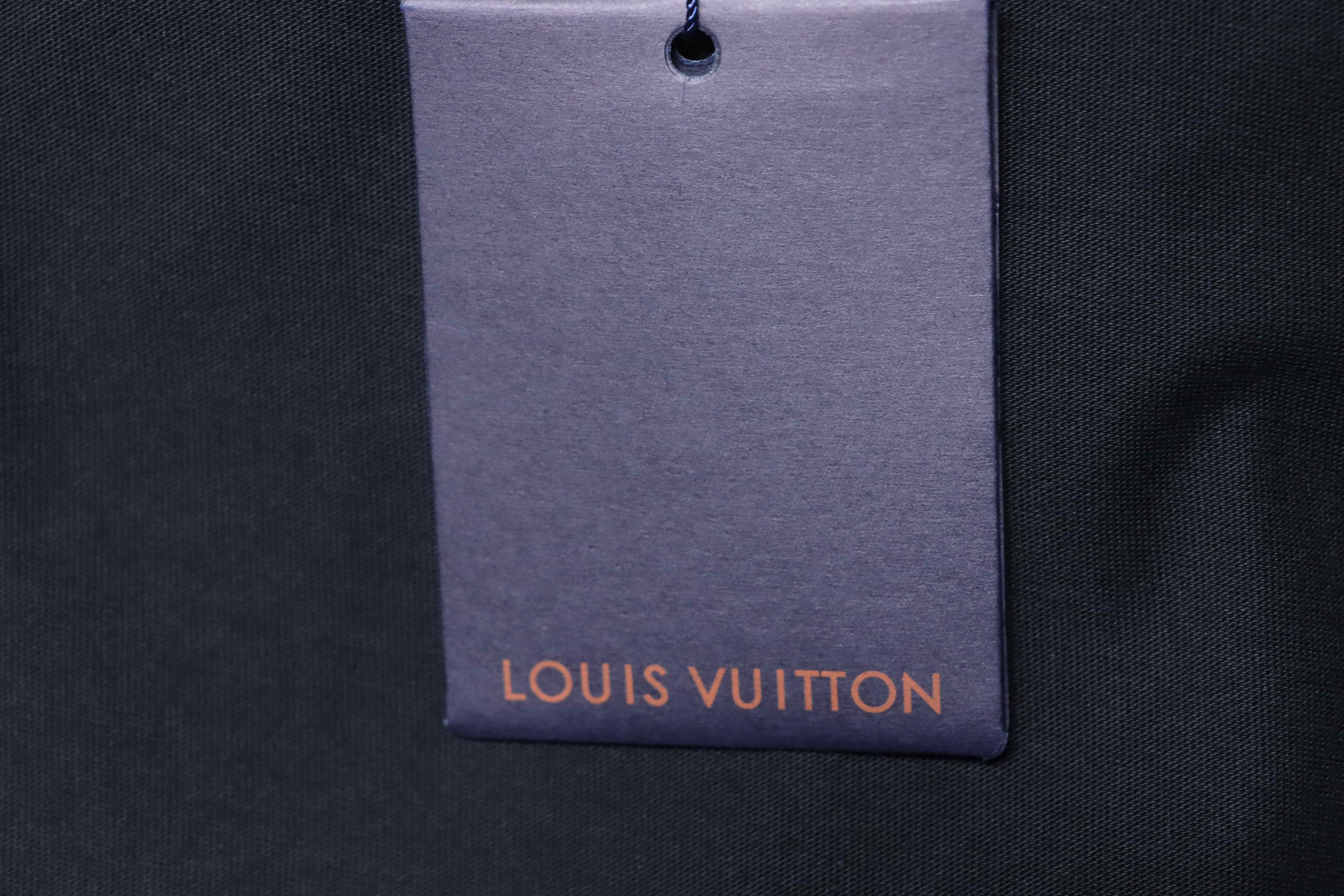 LOUIS VUITTON Monogram Embroidery White Short Sleeve T-Shirt