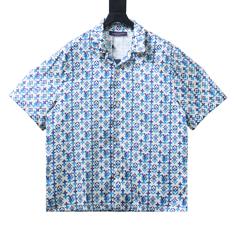 LOUIS VUITTON Monogram Print Set Short Sleeve Shirt