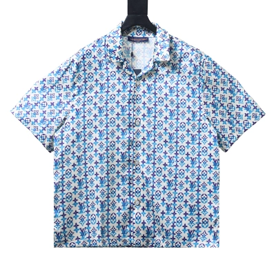 LOUIS VUITTON Monogram Print Set Short Sleeve Shirt 01