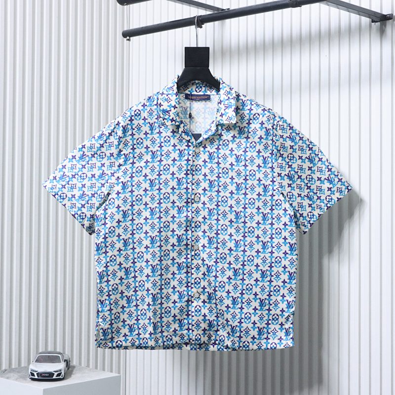 LOUIS VUITTON Monogram Print Set Short Sleeve Shirt