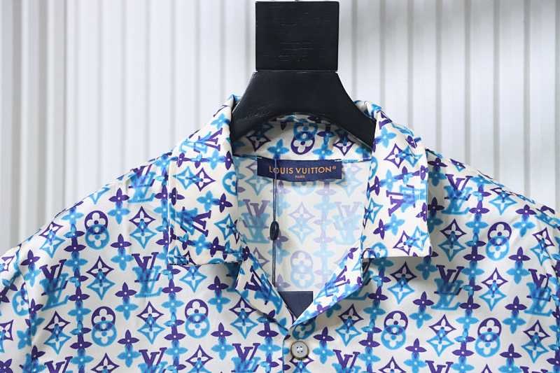 LOUIS VUITTON Monogram Print Set Short Sleeve Shirt