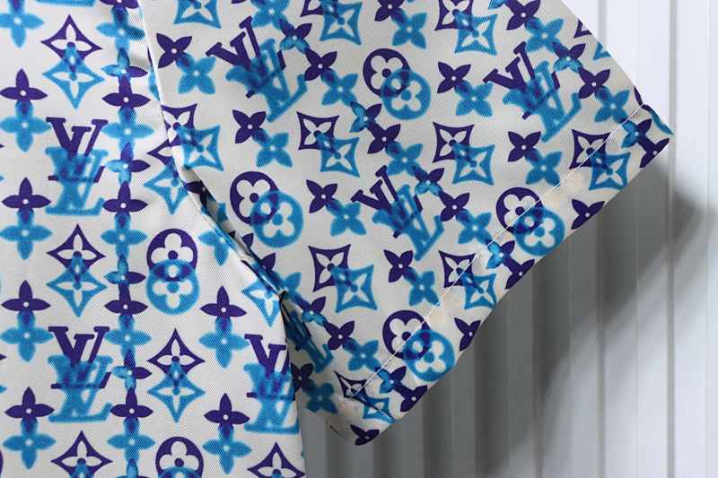 LOUIS VUITTON Monogram Print Set Short Sleeve Shirt