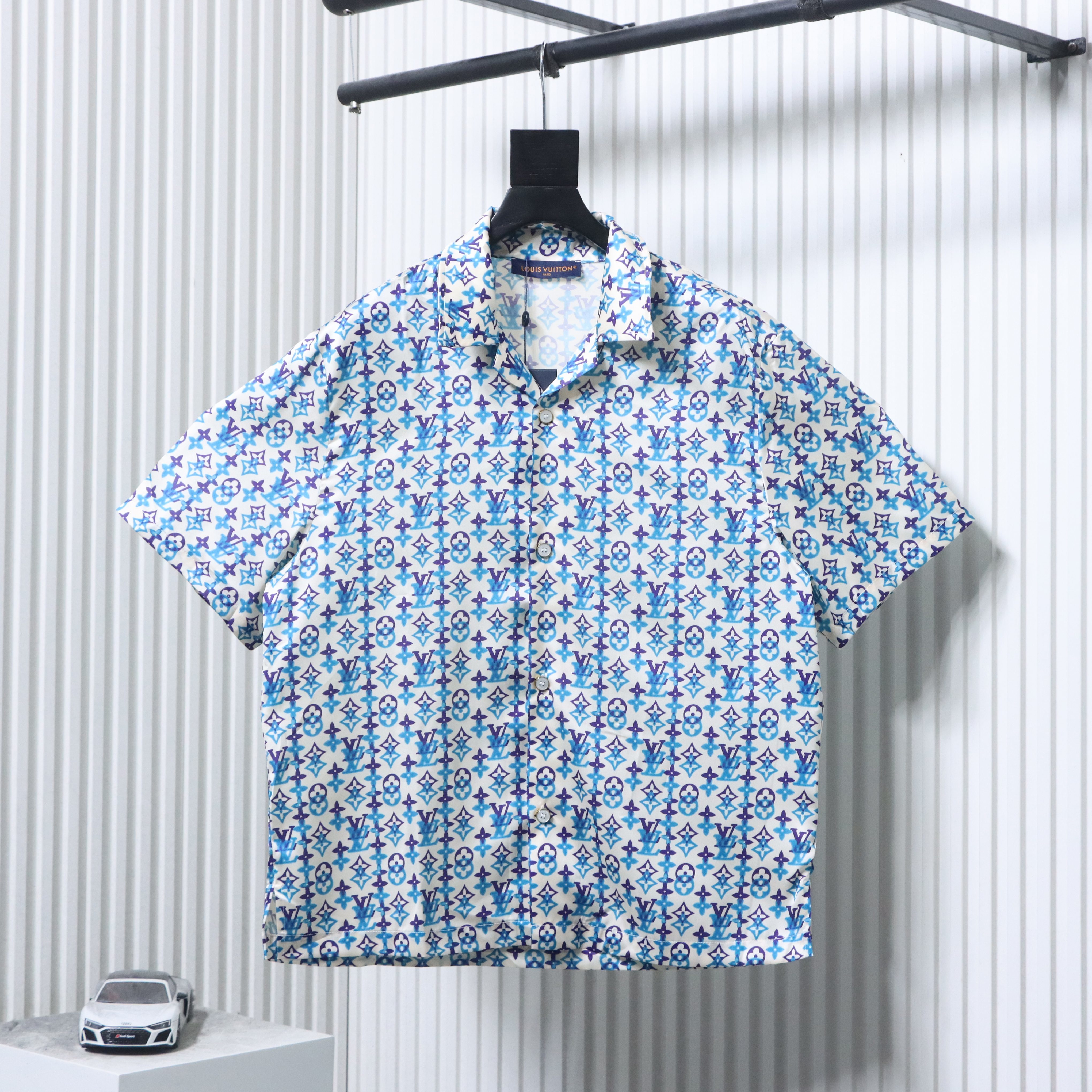 LOUIS VUITTON Monogram Print Set Short Sleeve Shirt