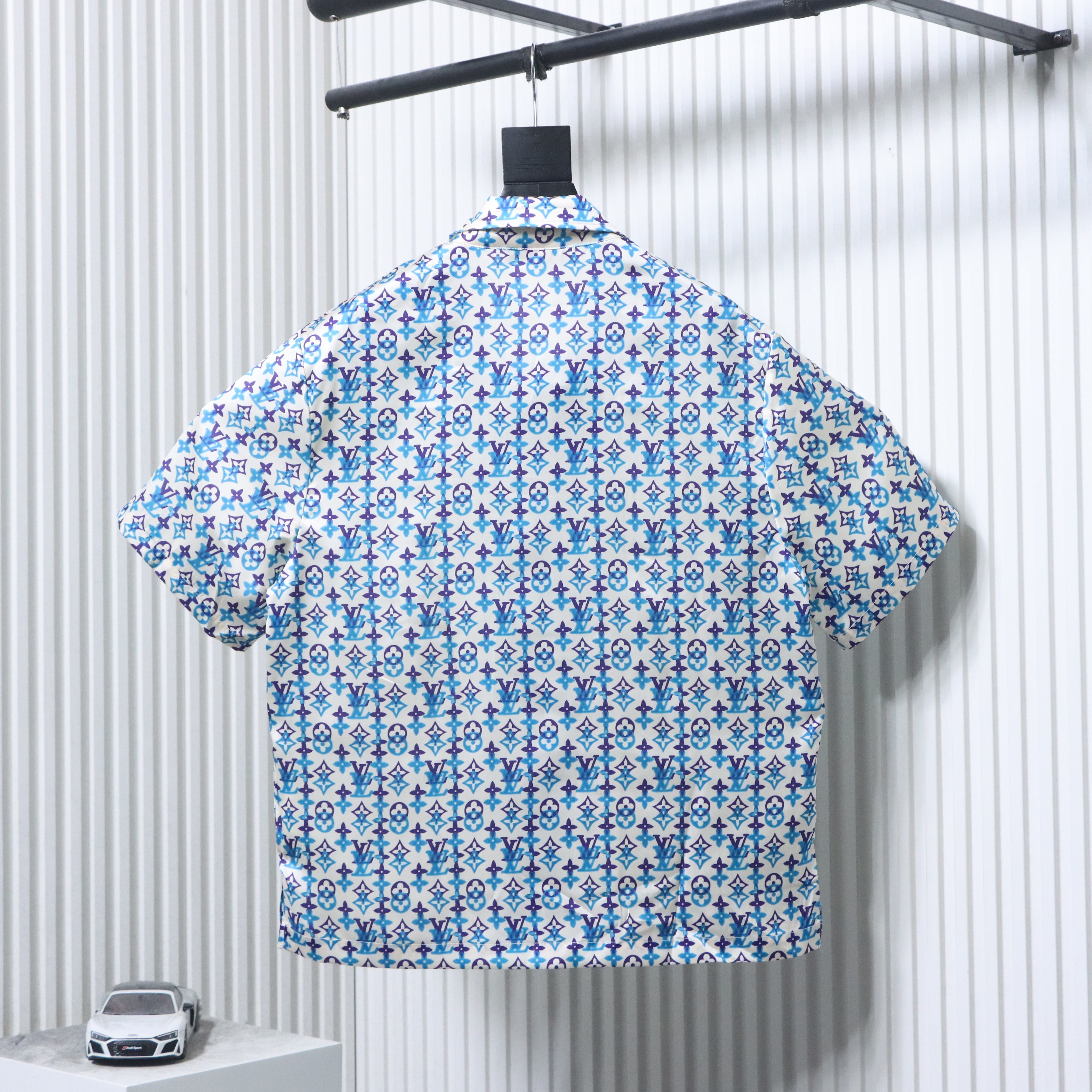 LOUIS VUITTON Monogram Print Set Short Sleeve Shirt