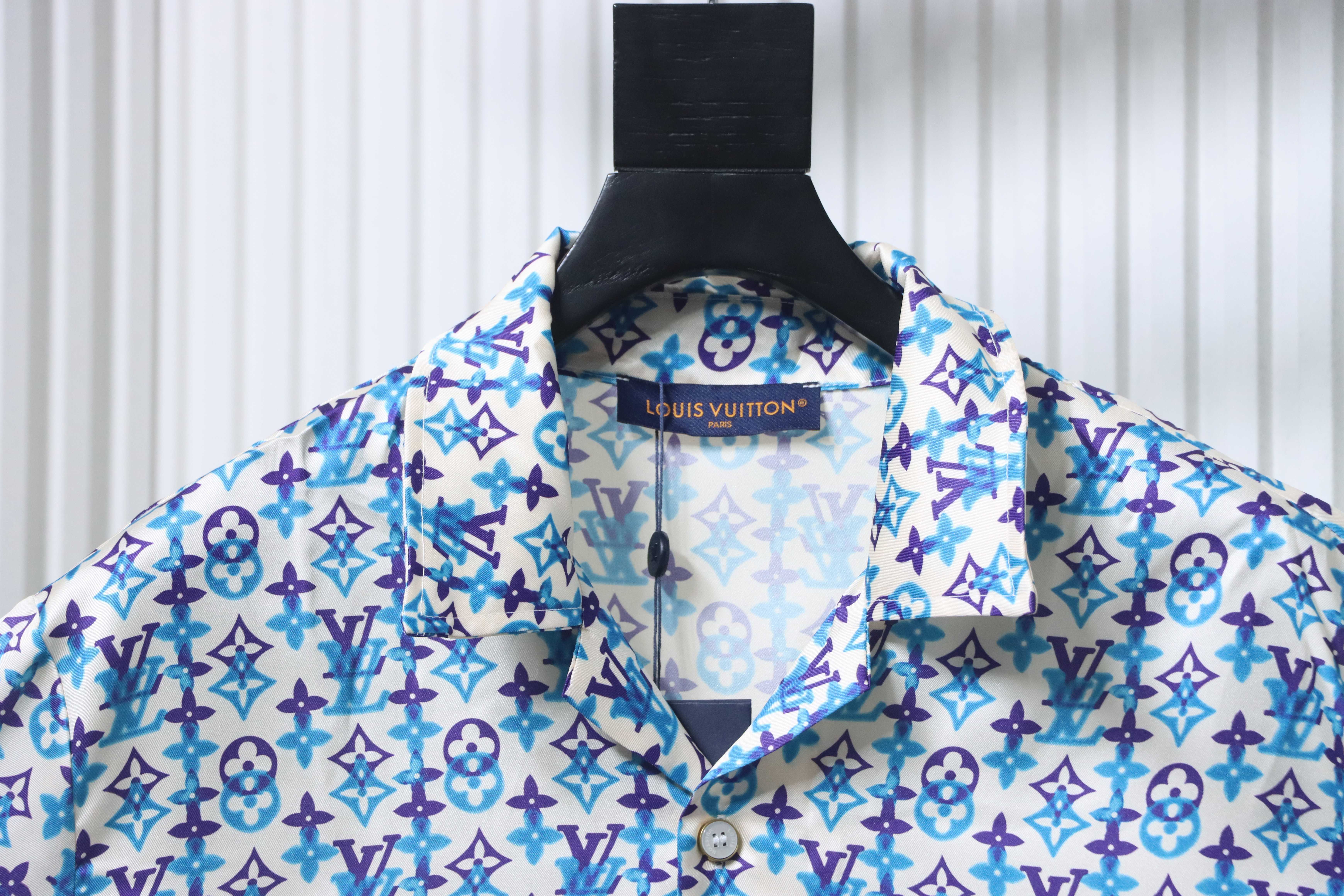 LOUIS VUITTON Monogram Print Set Short Sleeve Shirt
