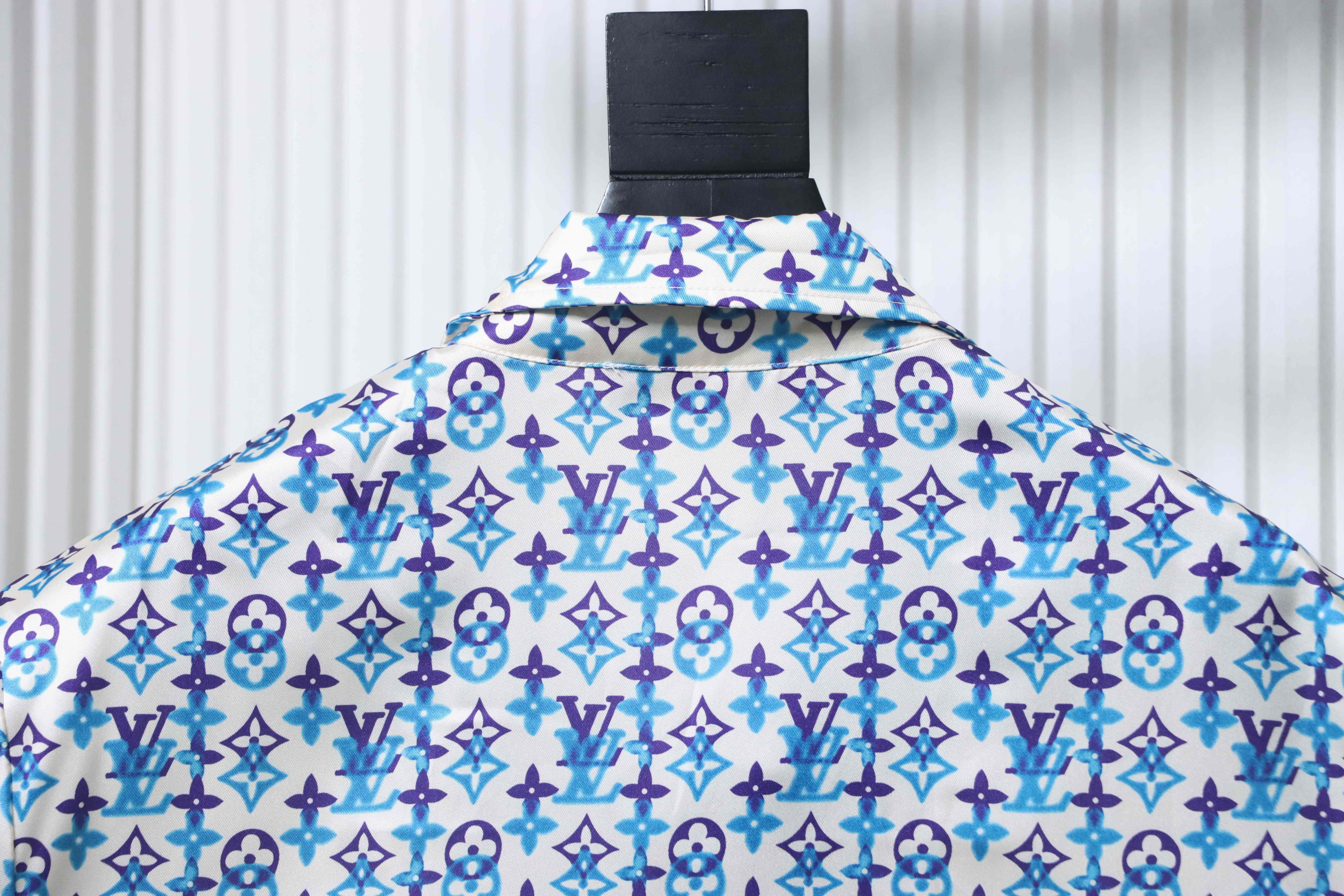 LOUIS VUITTON Monogram Print Set Short Sleeve Shirt
