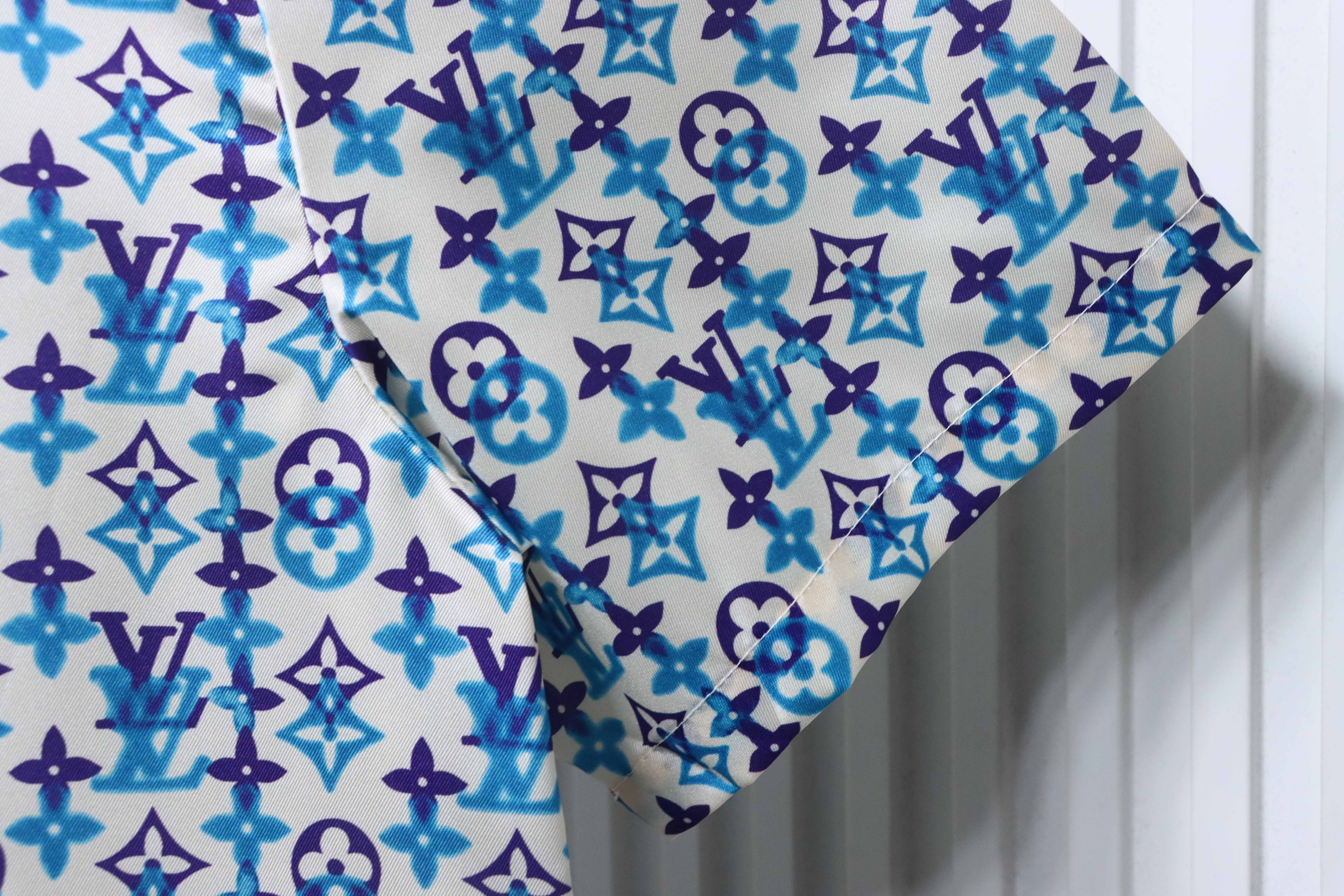 LOUIS VUITTON Monogram Print Set Short Sleeve Shirt