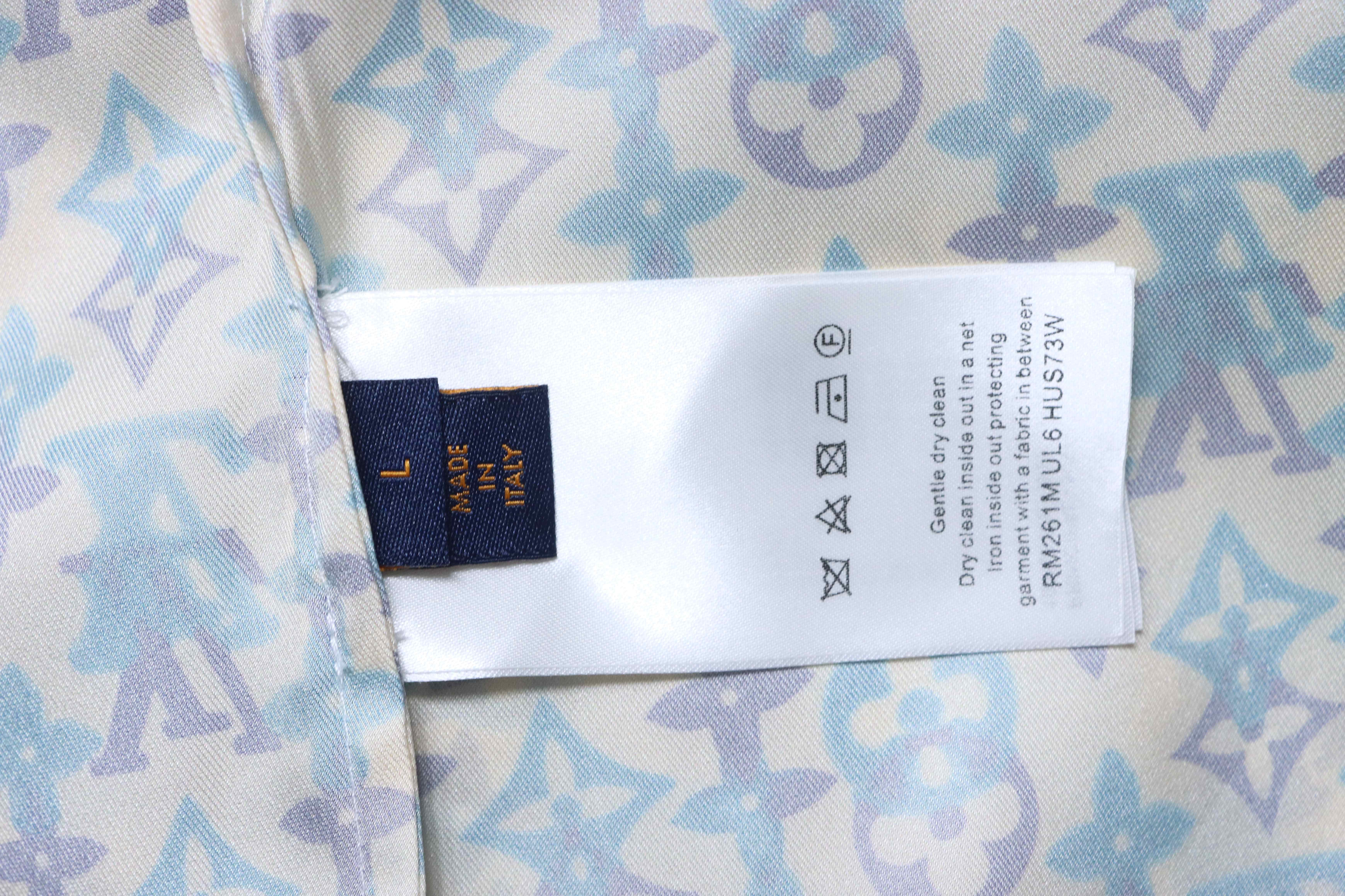 LOUIS VUITTON Monogram Print Set Short Sleeve Shirt