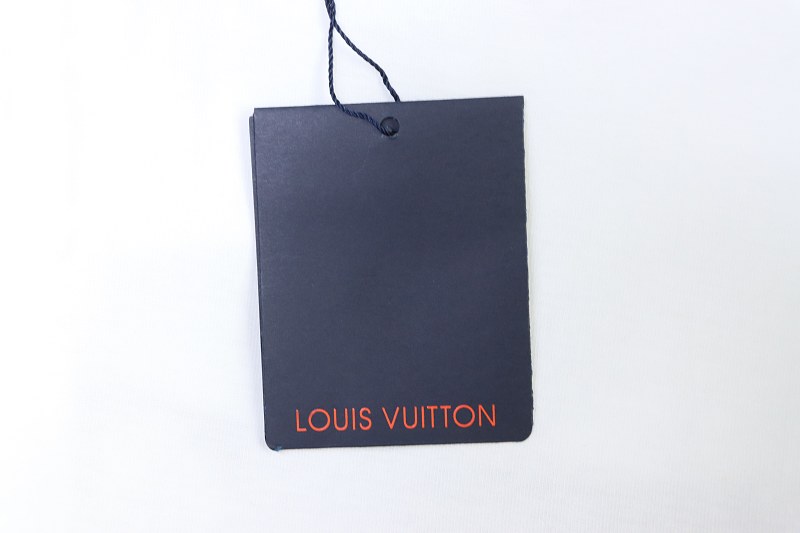 LOUIS VUITTON Pin Logo Embroidery Crew Neck Logo Black Short Sleeve T-Shirt