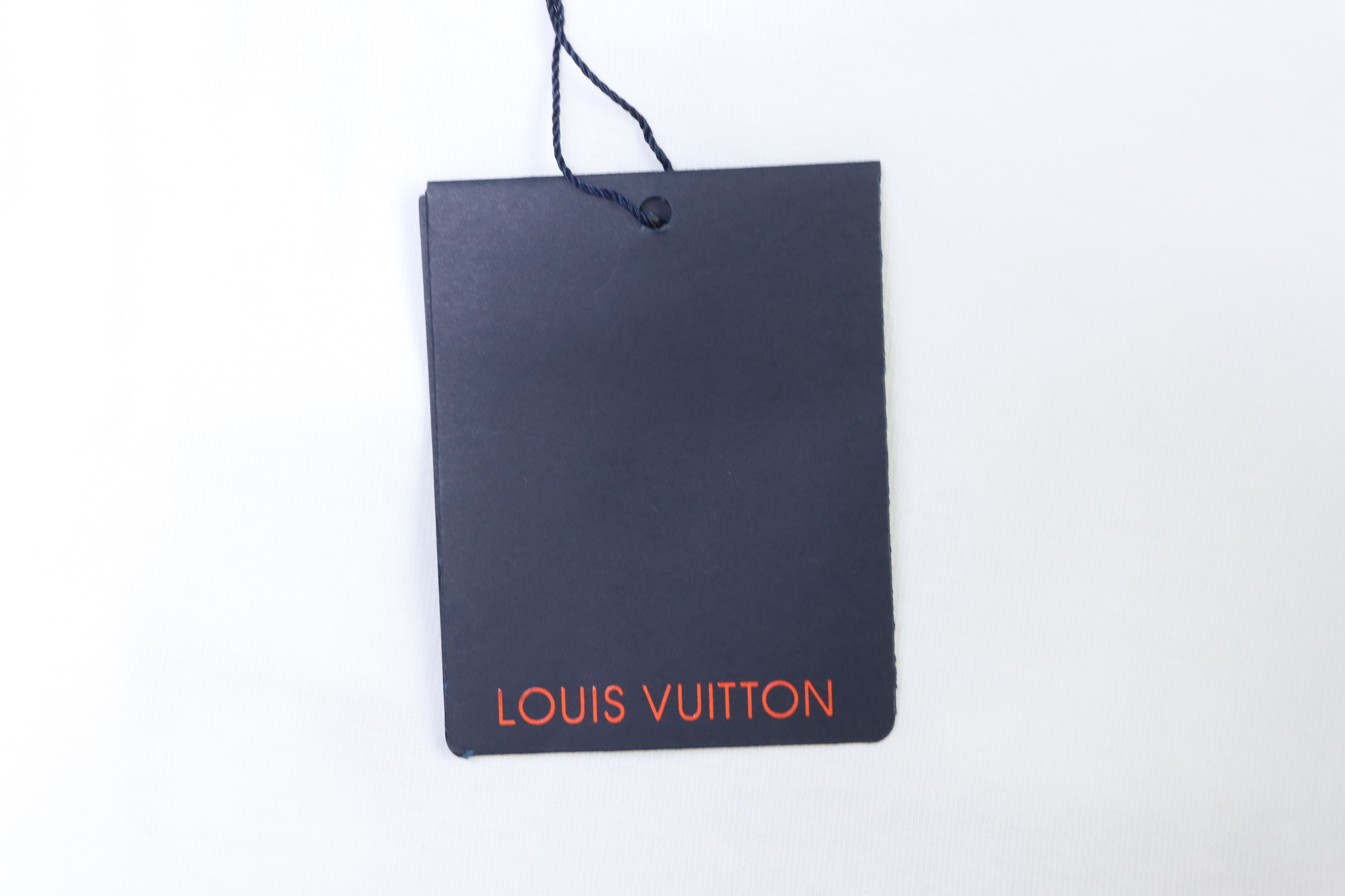 LOUIS VUITTON Pin Logo Embroidery Crew Neck Logo Black Short Sleeve T-Shirt