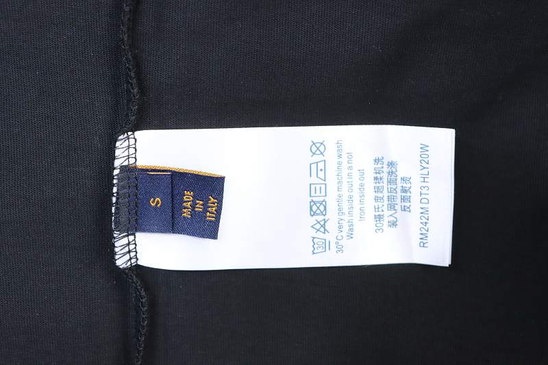 LOUIS VUITTON Pin Logo Embroidery Crew Neck Logo White Short Sleeve T-Shirt