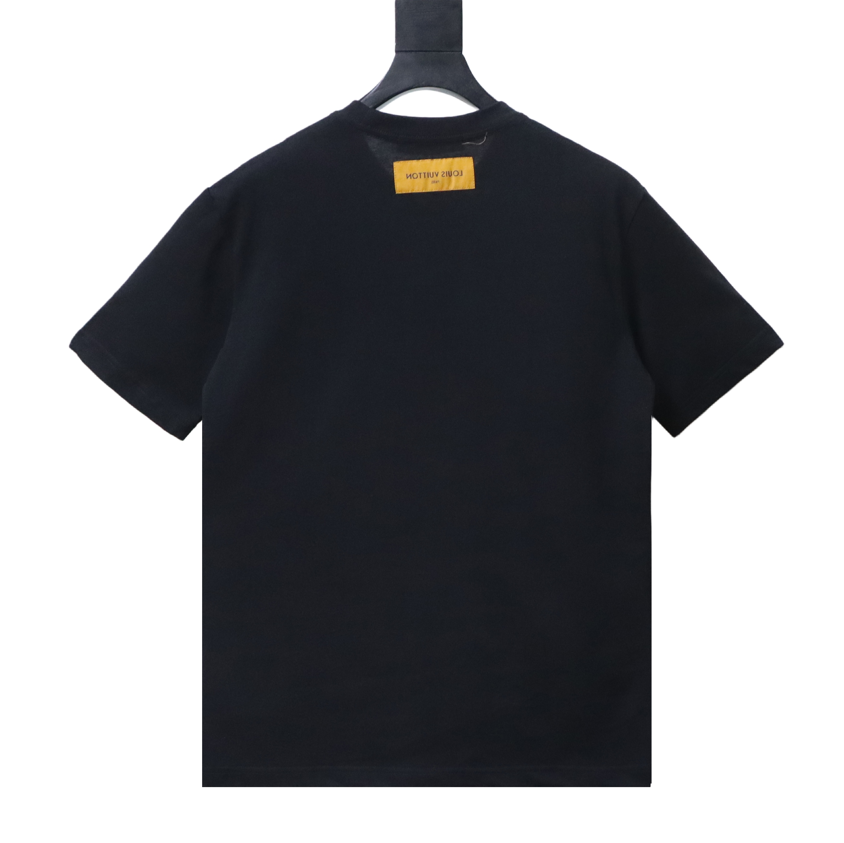 LOUIS VUITTON Pin Logo Embroidery Crew Neck Logo White Short Sleeve T-Shirt